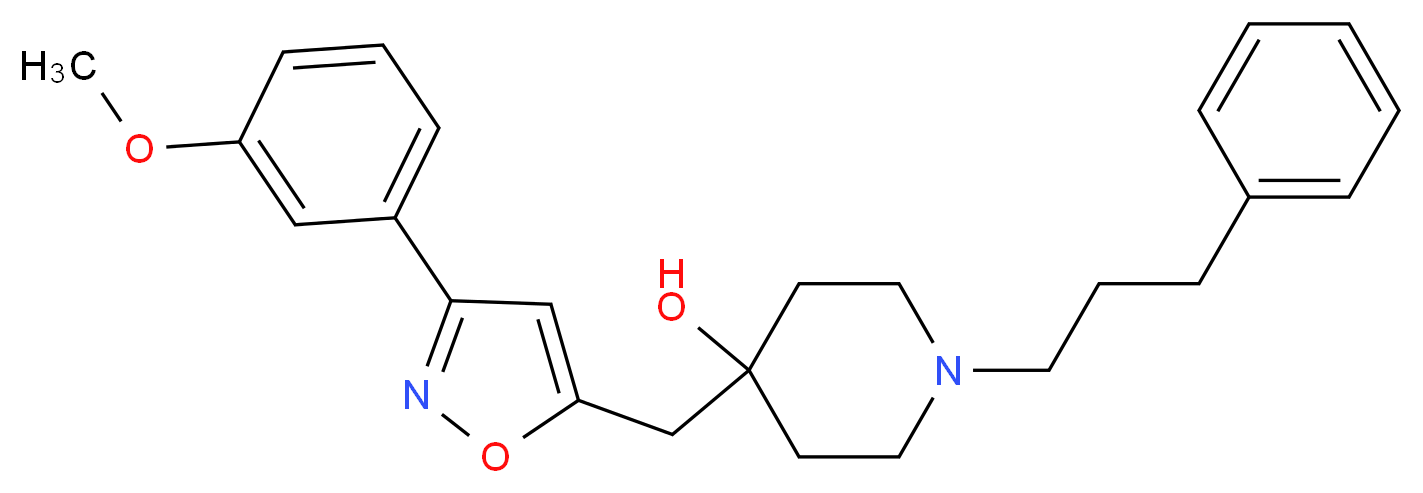 4-{[3-(3-methoxyphenyl)-5-isoxazolyl]methyl}-1-(3-phenylpropyl)-4-piperidinol_分子结构_CAS_)