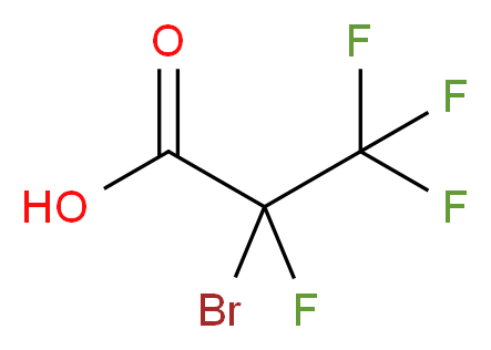 2-bromo-2,3,3,3-tetrafluoropropanoic acid_分子结构_CAS_13859-31-9