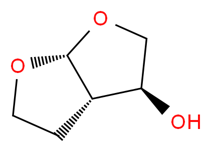 (3S,3aS,6aR)-hexahydrofuro[2,3-b]furan-3-ol_分子结构_CAS_252873-50-0