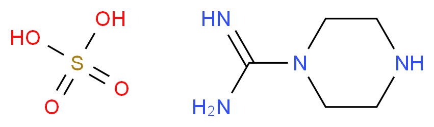 sulfuric acid compound with piperazine-1-carboximidamide (1:1)_分子结构_CAS_45695-84-9)