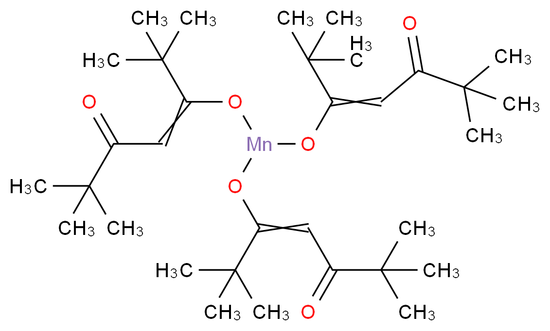 5-({bis[(2,2,6,6-tetramethyl-5-oxohept-3-en-3-yl)oxy]manganio}oxy)-2,2,6,6-tetramethylhept-4-en-3-one_分子结构_CAS_14324-99-3