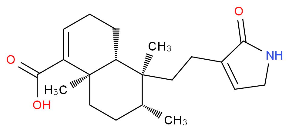 (4aR,5S,6R,8aR)-5,6,8a-trimethyl-5-[2-(2-oxo-2,5-dihydro-1H-pyrrol-3-yl)ethyl]-3,4,4a,5,6,7,8,8a-octahydronaphthalene-1-carboxylic acid_分子结构_CAS_310433-44-4