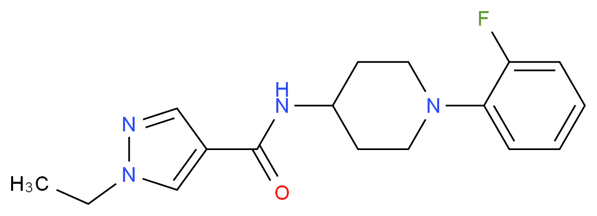 1-ethyl-N-[1-(2-fluorophenyl)-4-piperidinyl]-1H-pyrazole-4-carboxamide_分子结构_CAS_)
