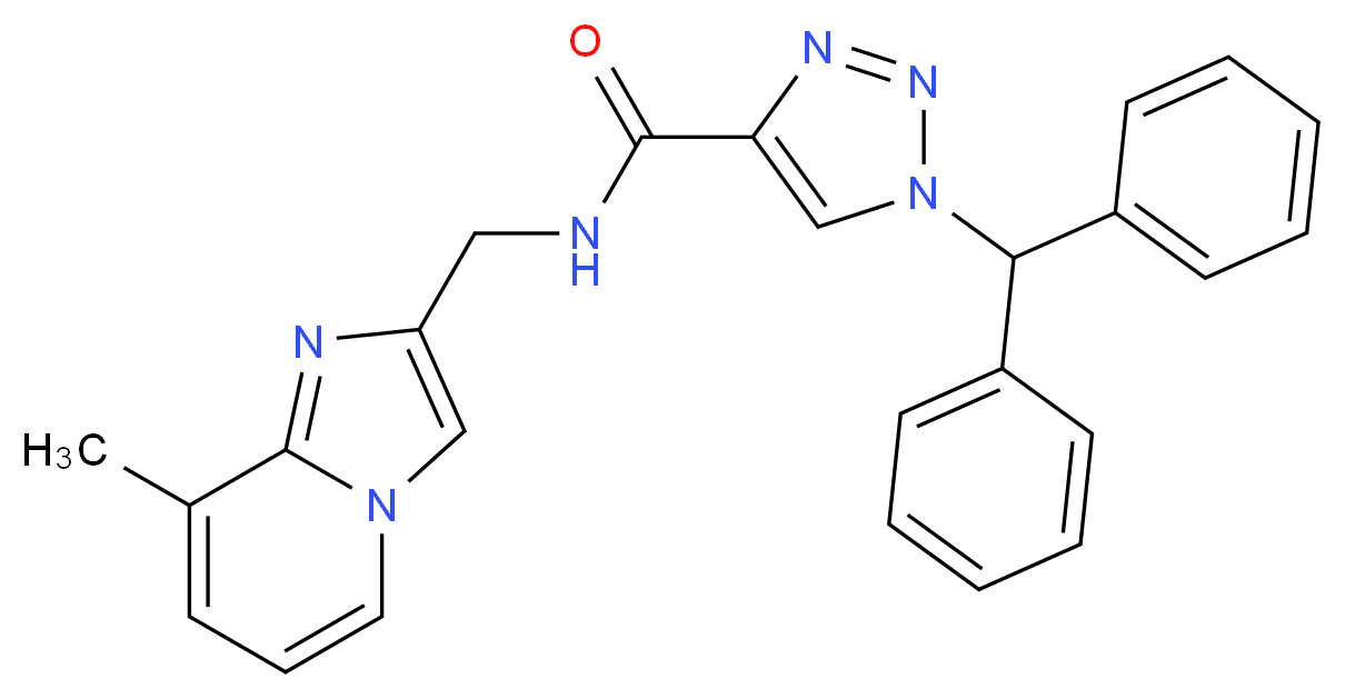 1-(diphenylmethyl)-N-[(8-methylimidazo[1,2-a]pyridin-2-yl)methyl]-1H-1,2,3-triazole-4-carboxamide_分子结构_CAS_)