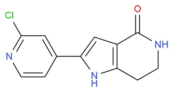 2-(2-Chloropyridin-4-yl)-6,7-dihydro-1H-pyrrolo[3,2-c]pyridin-4(5H)-one_分子结构_CAS_724726-05-0)