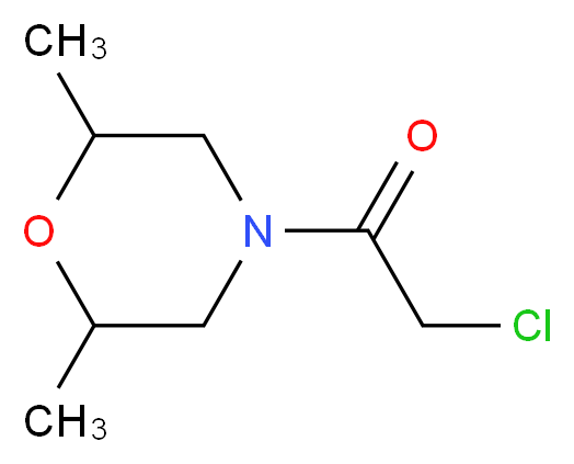 2-chloro-1-(2,6-dimethylmorpholin-4-yl)ethan-1-one_分子结构_CAS_379254-90-7