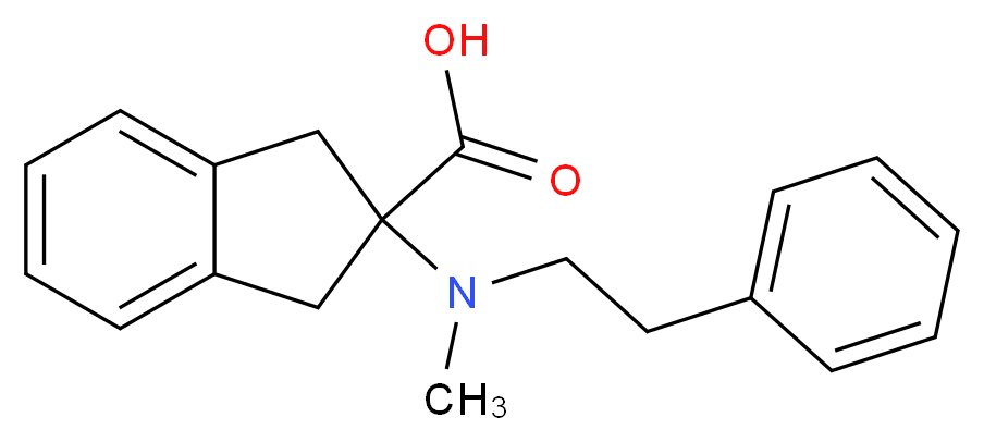 2-[methyl(2-phenylethyl)amino]-2-indanecarboxylic acid_分子结构_CAS_)