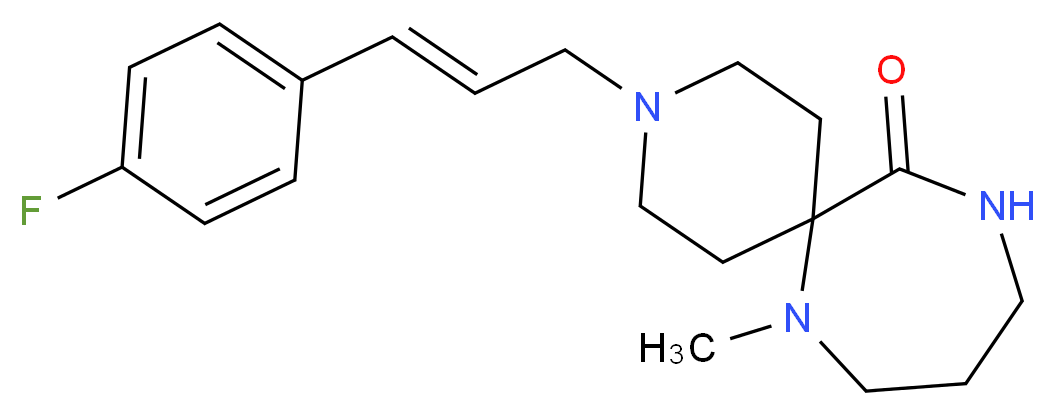 3-[(2E)-3-(4-fluorophenyl)prop-2-en-1-yl]-7-methyl-3,7,11-triazaspiro[5.6]dodecan-12-one_分子结构_CAS_)