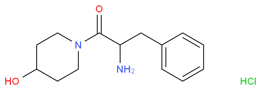 2-Amino-1-(4-hydroxy-1-piperidinyl)-3-phenyl-1-propanone hydrochloride_分子结构_CAS_)