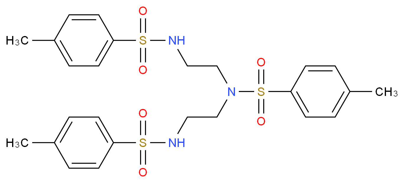 4-methyl-N-(2-{N-[2-(4-methylbenzenesulfonamido)ethyl]4-methylbenzenesulfonamido}ethyl)benzene-1-sulfonamide_分子结构_CAS_56187-04-3