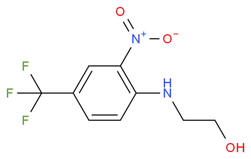 2-{[2-nitro-4-(trifluoromethyl)phenyl]amino}ethan-1-ol_分子结构_CAS_10442-83-8