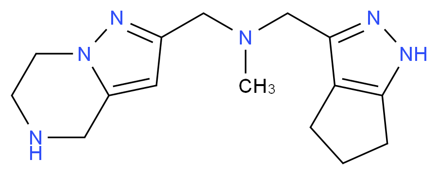 N-methyl-1-(1,4,5,6-tetrahydrocyclopenta[c]pyrazol-3-yl)-N-(4,5,6,7-tetrahydropyrazolo[1,5-a]pyrazin-2-ylmethyl)methanamine_分子结构_CAS_)