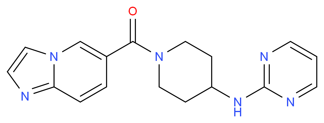 N-[1-(imidazo[1,2-a]pyridin-6-ylcarbonyl)piperidin-4-yl]pyrimidin-2-amine_分子结构_CAS_)