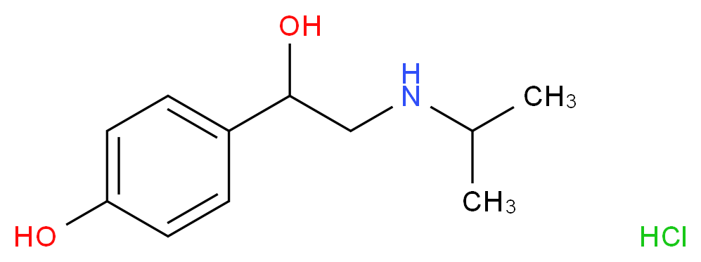 4-{1-hydroxy-2-[(propan-2-yl)amino]ethyl}phenol hydrochloride_分子结构_CAS_23239-36-3