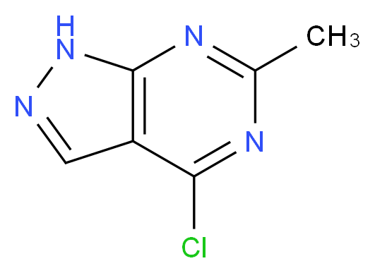 4-chloro-6-methyl-1H-pyrazolo[3,4-d]pyrimidine_分子结构_CAS_30129-53-4)