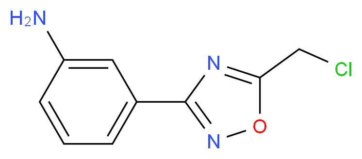 3-[5-(chloromethyl)-1,2,4-oxadiazol-3-yl]aniline_分子结构_CAS_6595-79-5