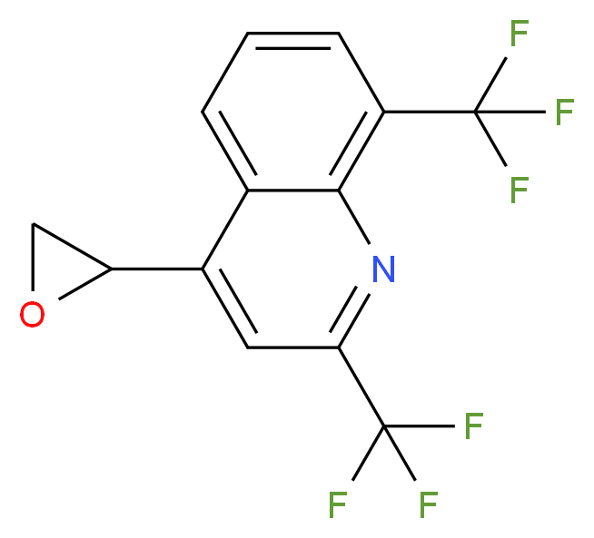 4-(oxiran-2-yl)-2,8-bis(trifluoromethyl)quinoline_分子结构_CAS_57120-54-4