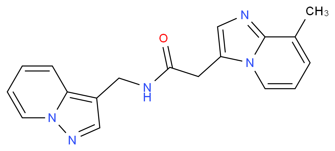 2-(8-methylimidazo[1,2-a]pyridin-3-yl)-N-(pyrazolo[1,5-a]pyridin-3-ylmethyl)acetamide_分子结构_CAS_)