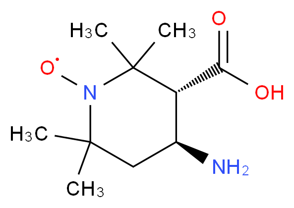 (3S,4S)-4-Amino-1-oxyl-2,2,6,6-(3R,4R)-tetramethylpiperidine-3-carboxylic Acid_分子结构_CAS_691364-98-4)