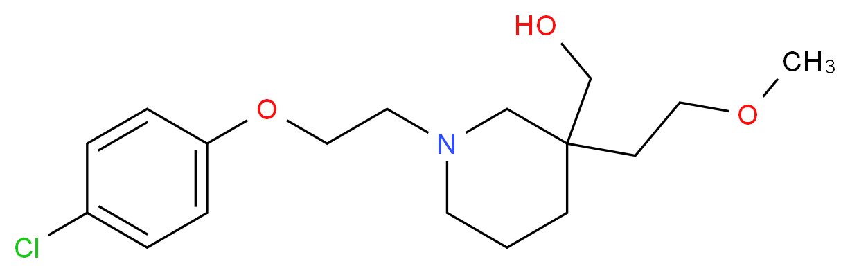 [1-[2-(4-chlorophenoxy)ethyl]-3-(2-methoxyethyl)-3-piperidinyl]methanol_分子结构_CAS_)