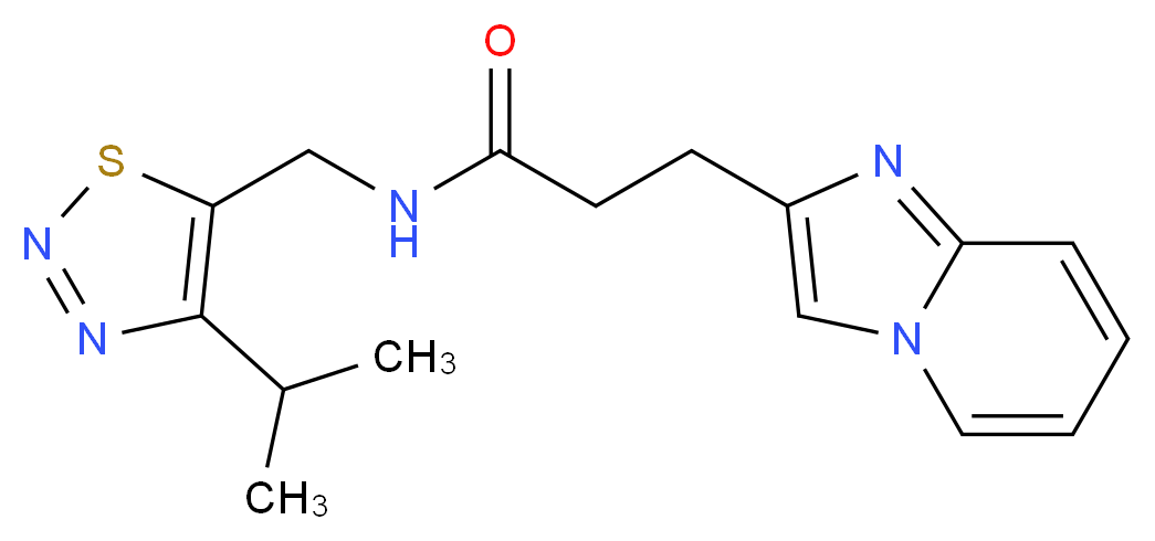 3-imidazo[1,2-a]pyridin-2-yl-N-[(4-isopropyl-1,2,3-thiadiazol-5-yl)methyl]propanamide_分子结构_CAS_)