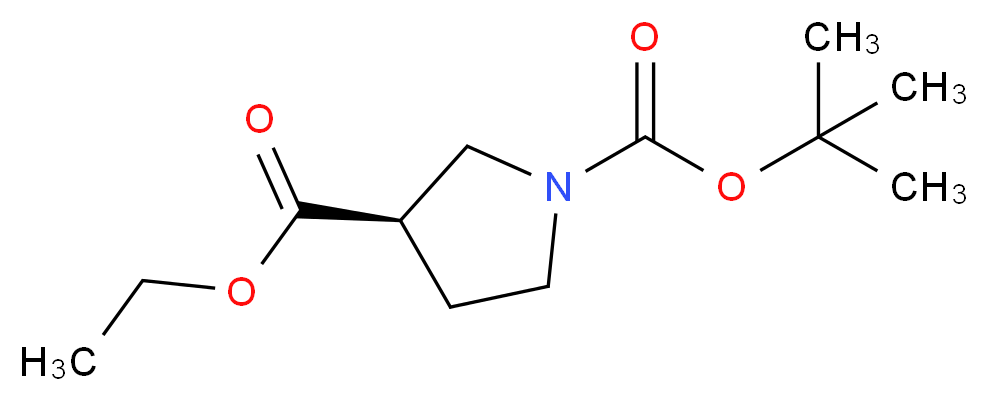 1-tert-butyl 3-ethyl (3R)-pyrrolidine-1,3-dicarboxylate_分子结构_CAS_1314419-65-2