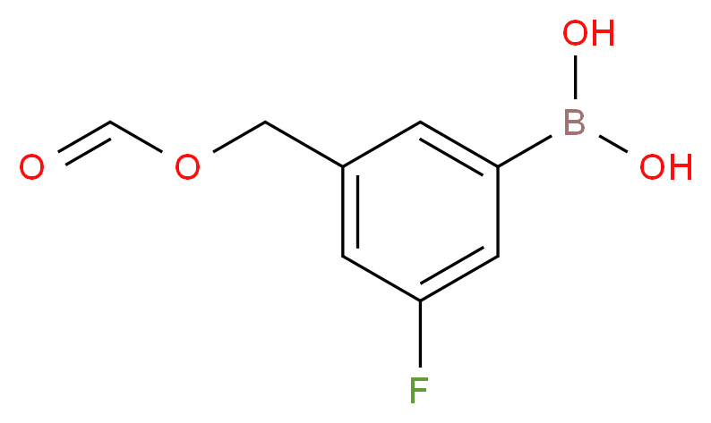 {3-fluoro-5-[(formyloxy)methyl]phenyl}boronic acid_分子结构_CAS_871329-62-3