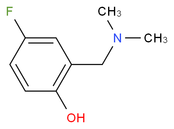 2-[(dimethylamino)methyl]-4-fluorophenol_分子结构_CAS_46049-91-6