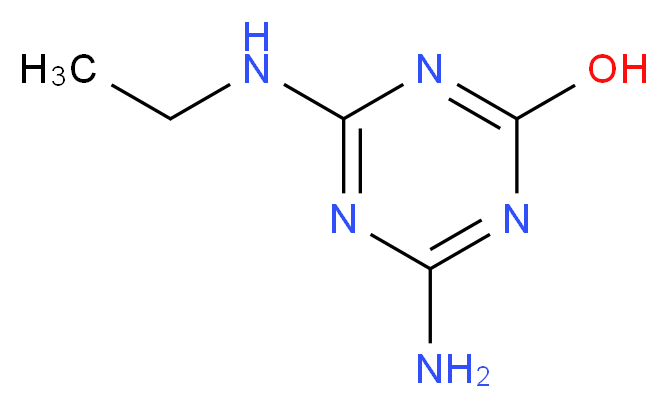 4-amino-6-(ethylamino)-1,3,5-triazin-2-ol_分子结构_CAS_7313-54-4