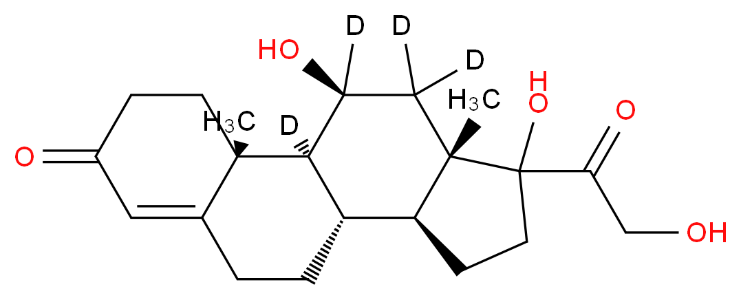 氢化可的松-9,11,12,12-d4_分子结构_CAS_73565-87-4)