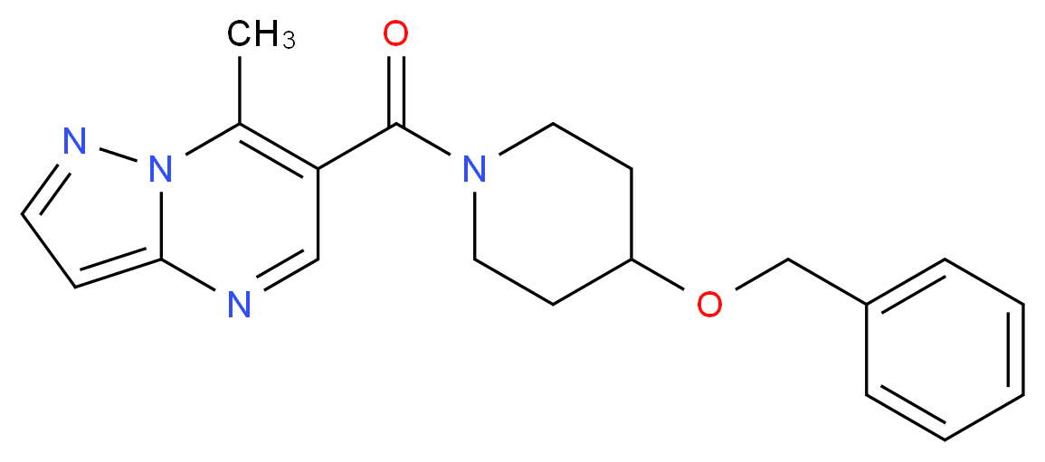 6-{[4-(benzyloxy)-1-piperidinyl]carbonyl}-7-methylpyrazolo[1,5-a]pyrimidine_分子结构_CAS_)