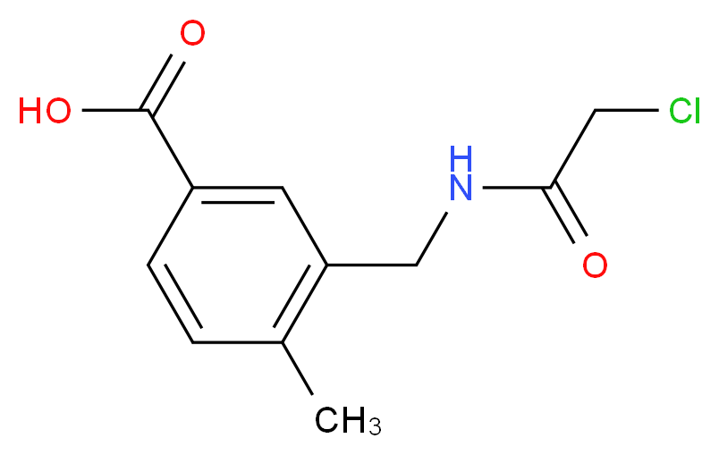 3-{[(chloroacetyl)amino]methyl}-4-methylbenzoic acid_分子结构_CAS_727673-69-0)