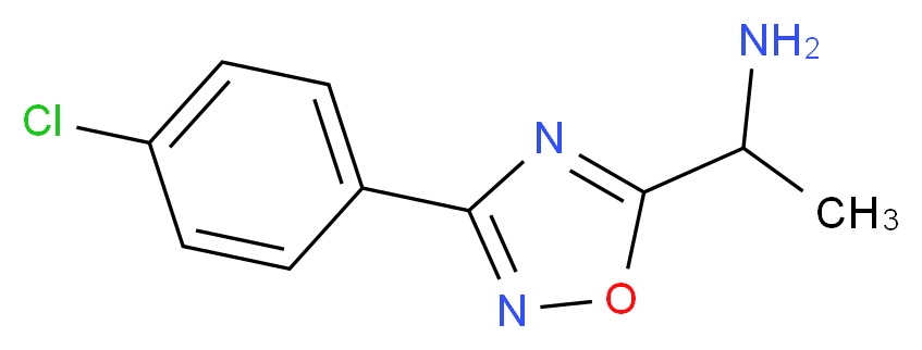 1-[3-(4-chlorophenyl)-1,2,4-oxadiazol-5-yl]ethan-1-amine_分子结构_CAS_)