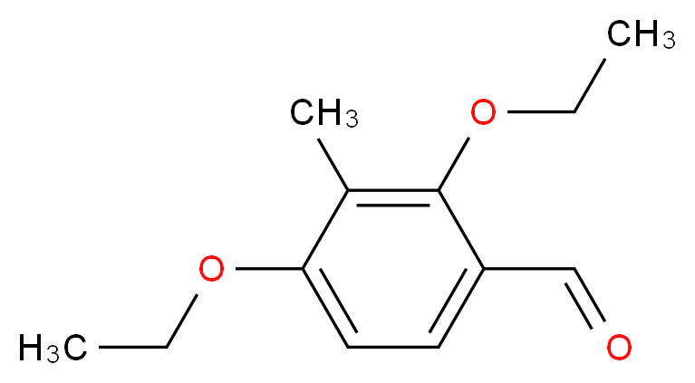 2,4-二乙氧基间甲苯甲醛_分子结构_CAS_162976-08-1)