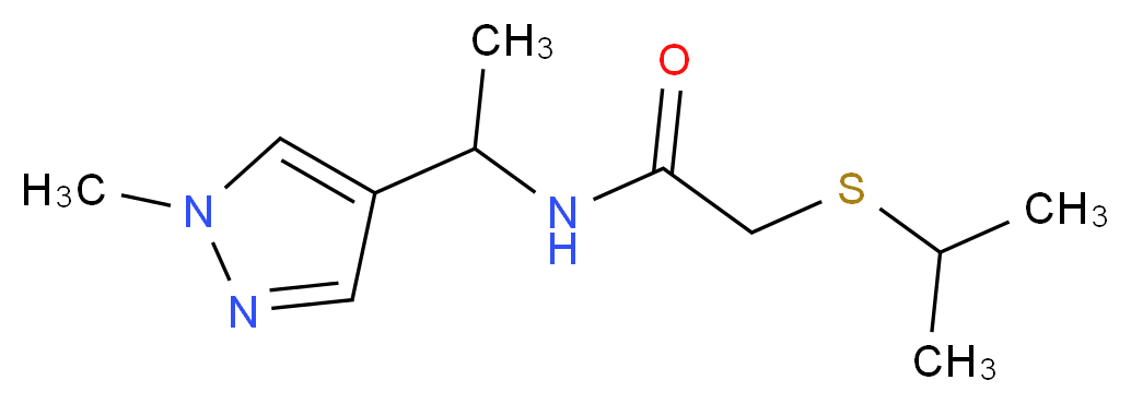 2-(isopropylthio)-N-[1-(1-methyl-1H-pyrazol-4-yl)ethyl]acetamide_分子结构_CAS_)