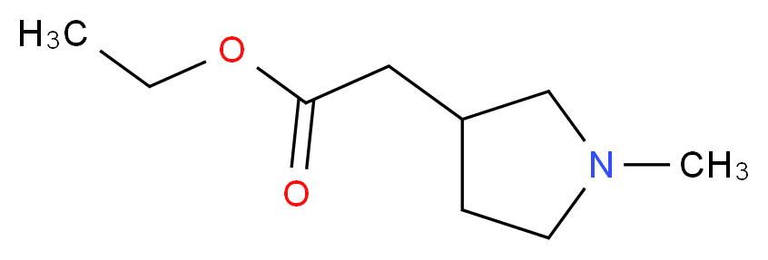 ethyl 2-(1-methylpyrrolidin-3-yl)acetate_分子结构_CAS_103038-21-7