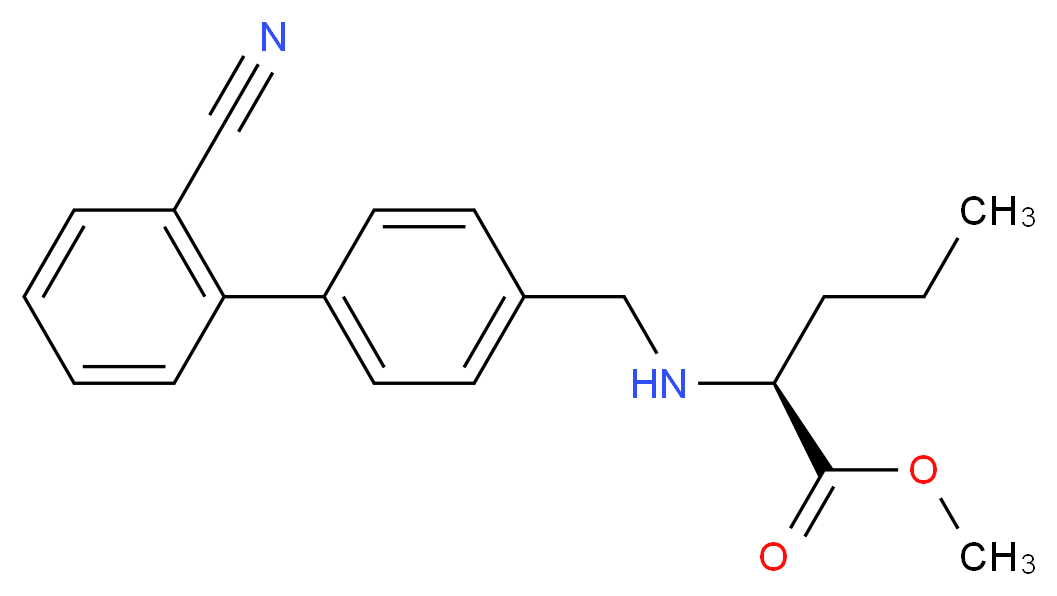 N-[(2'-Cyano[1,1'-biphenyl]-4-yl)methyl]-L-valine Methyl Ester_分子结构_CAS_137863-89-9)