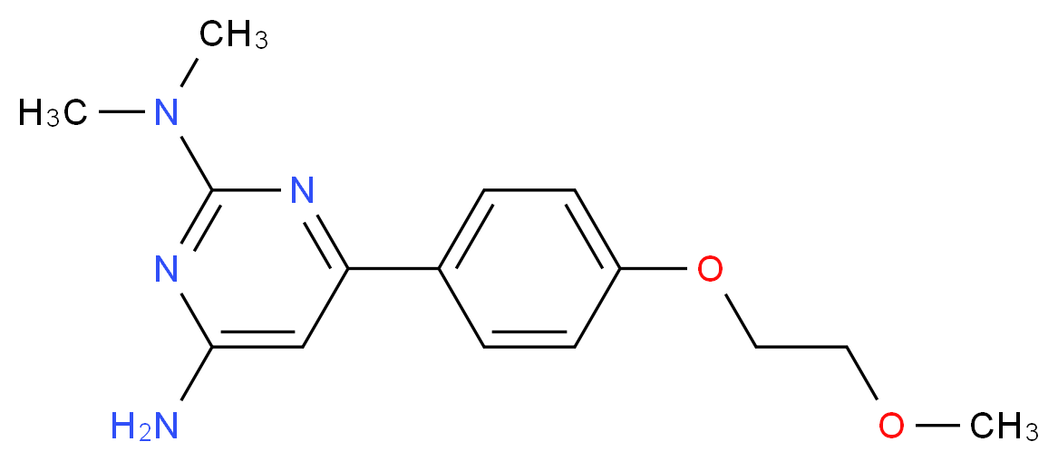 6-[4-(2-methoxyethoxy)phenyl]-N~2~,N~2~-dimethylpyrimidine-2,4-diamine_分子结构_CAS_)