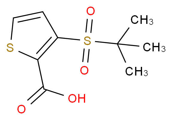 3-(2-methylpropane-2-sulfonyl)thiophene-2-carboxylic acid_分子结构_CAS_51285-58-6