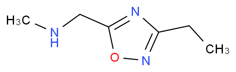 1-(3-ethyl-1,2,4-oxadiazol-5-yl)-N-methylmethanamine_分子结构_CAS_1042505-40-7)