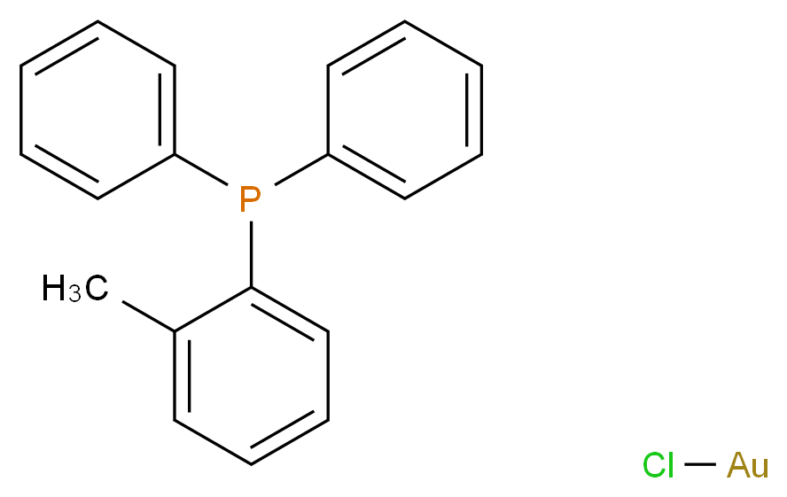 (2-methylphenyl)diphenylphosphane; chlorogold_分子结构_CAS_147454-49-7