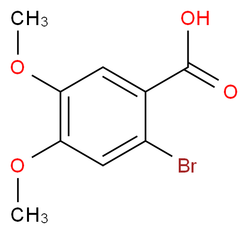 2-溴-4,5-二甲氧基苯甲酸_分子结构_CAS_6286-46-0)