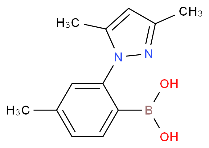 [2-(3,5-dimethyl-1H-pyrazol-1-yl)-4-methylphenyl]boronic acid_分子结构_CAS_1287753-41-6)