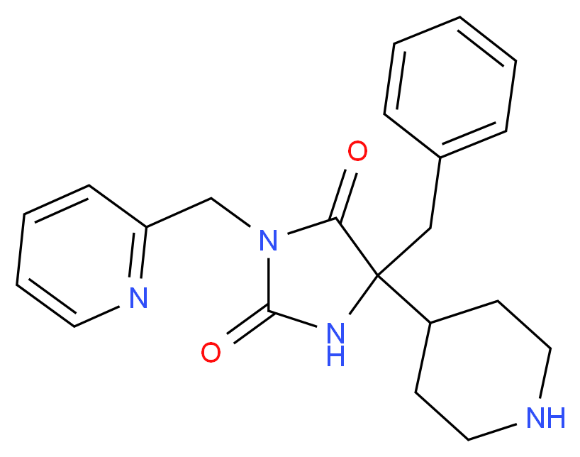 5-benzyl-5-piperidin-4-yl-3-(pyridin-2-ylmethyl)imidazolidine-2,4-dione_分子结构_CAS_)