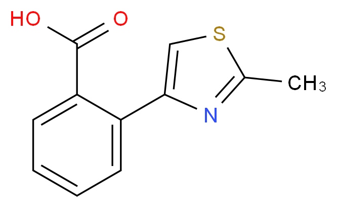 2-(2-Methyl-1,3-thiazol-4-yl)benzoic acid_分子结构_CAS_65032-66-8)