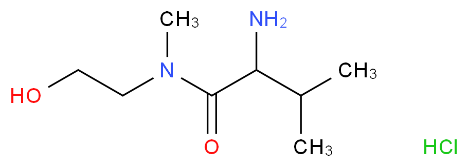 2-Amino-N-(2-hydroxyethyl)-N,3-dimethylbutanamide hydrochloride_分子结构_CAS_)