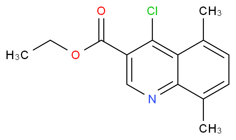 4-氯-5,8-二甲基喹啉-3-甲酸乙酯_分子结构_CAS_338954-51-1)