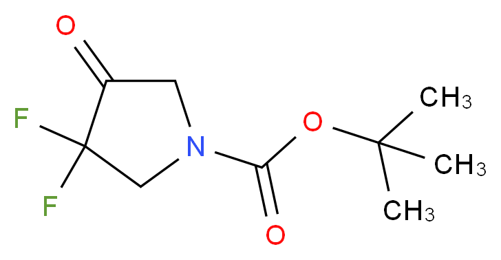 tert-Butyl 3,3-difluoro-4-oxopyrrolidine-1-carboxylate_分子结构_CAS_1215071-16-1)