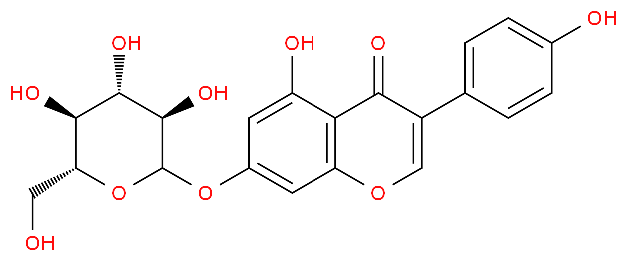 5-hydroxy-3-(4-hydroxyphenyl)-7-{[(3R,4S,5S,6R)-3,4,5-trihydroxy-6-(hydroxymethyl)oxan-2-yl]oxy}-4H-chromen-4-one_分子结构_CAS_529-59-9