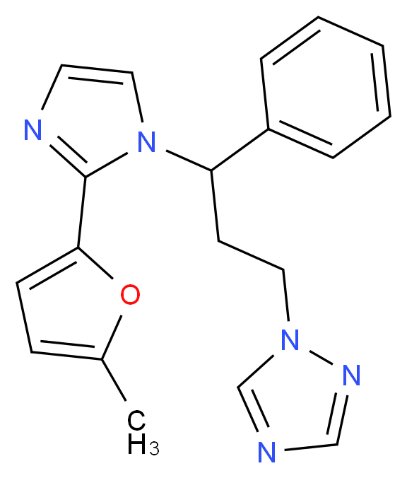 1-{3-[2-(5-methyl-2-furyl)-1H-imidazol-1-yl]-3-phenylpropyl}-1H-1,2,4-triazole_分子结构_CAS_)